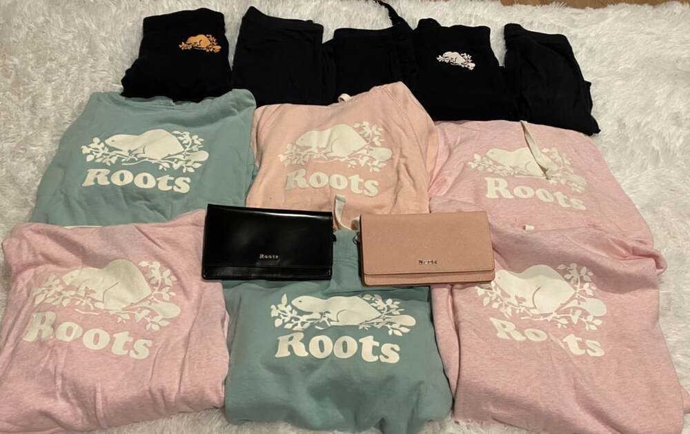 HUGE Roots Canada Hoodie Sweatshirt Sweatpants LOT XS XXS Pink Black